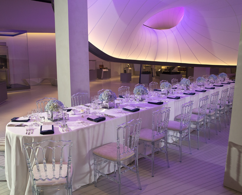 A premium dinner setting prepared for guests